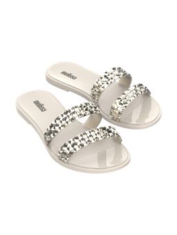 Melissa - Bling Ad Beige Gold Solid Flats