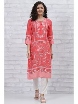 Rangriti - Coral Printed Kurta