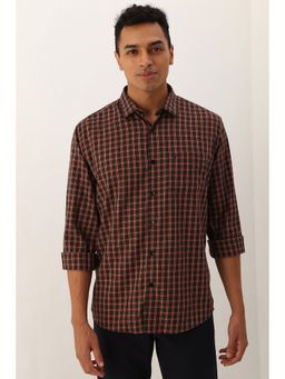 Allen Solly - Men Green Slim Fit Check Full Sleeves Casual Shirts