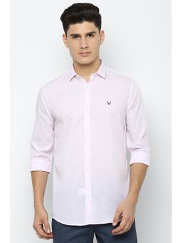 Allen Solly - Men Pink Slim Fit Check Full Sleeves Casual Shirts