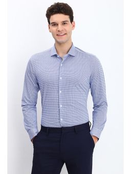 Allen Solly - Men Blue Slim Fit Print Full Sleeves Formal Shirt