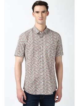 Peter England - Men Multi Slim Fit Print Shirt