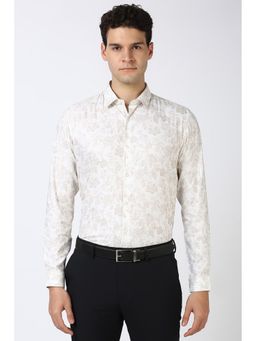 Peter England - Men White Slim Fit Formal Shirt