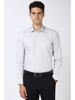 Peter England - Men Grey Regular Fit Formal Shirt