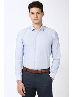 Peter England - Men Blue Regular Fit Formal Shirt