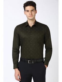 Peter England - Men Olive Regular Fit Formal Shirt
