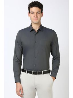 Peter England - Men Grey Slim Fit Formal Shirt