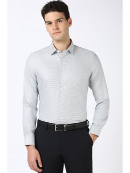 Peter England - Men Grey Slim Fit Formal Shirt