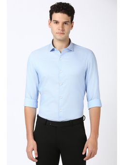 Peter England - Men Blue Super Slim Fit Formal Shirt