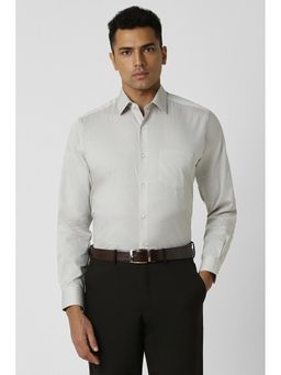 Van Heusen - Men Grey Regular Fit Textured Full Sleeves Wedding Shirt