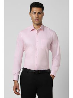 Van Heusen - Men Pink Regular Fit Print Full Sleeves Formal Shirt