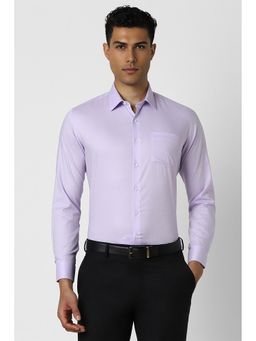 Van Heusen - Men Purple Slim Fit Check Full Sleeves Formal Shirt