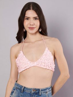 AMAGYAA - Pink Sequin Bralette
