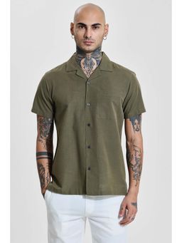 Snitch - Olive Box Fit Shirt