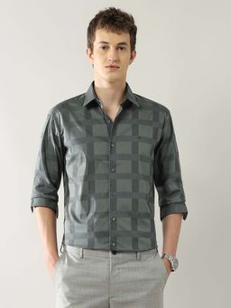 Arrow Newyork - Men's Grid Tattersall Checked Slim Fit Shirt
