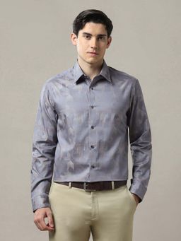 Arrow - Men's Tailored Fit Self Design Printed 1851 Shirt