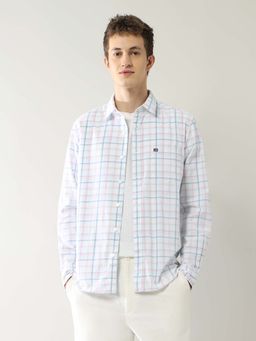 Arrow Sports - Men's Pure Cotton Grid Tattersall Checked Shirt