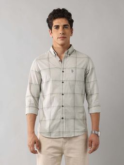 U.S. Polo Assn. Denim Co. - Men's Regular Fit Windowpane Checked Shirt