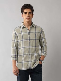 U.S. Polo Assn. Denim Co. - Men's Grid Tattersall Checked Regular Fit Shirt