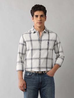 U.S. Polo Assn. Denim Co. - Men's Grid Tattersall Checked Regular Fit Shirt