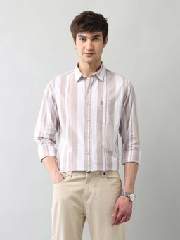 U.S. Polo Assn. Denim Co. - Men's Vertical Striped Cotton Poplin Shirt