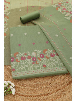 Soch - Green Printed Unstitched Top & Unstitched Bottom with Dupatta