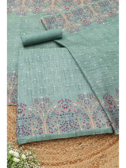 Soch - Green Embroidered Unstitched Top & Unstitched Bottom with Dupatta