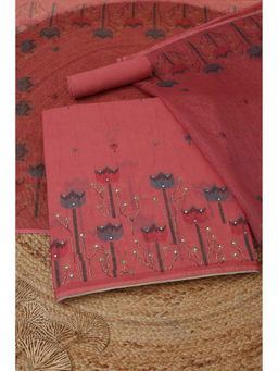 Soch - Pink Embroidered Unstitched Top & Unstitched Bottom with Dupatta