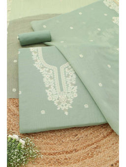 Soch - Green Floral Unstitched Top & Unstitched Bottom with Dupatta