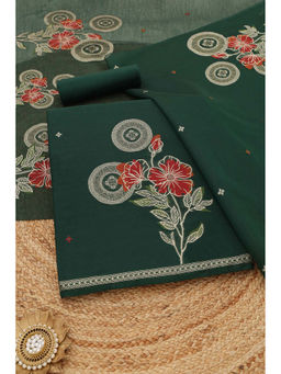 Soch - Green Printed Unstitched Top & Unstitched Bottom with Dupatta