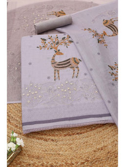 Soch - Lavender Floral Unstitched Top & Unstitched Bottom with Dupatta