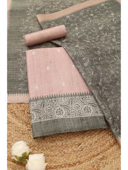 Soch - Beige Embroidered Unstitched Top & Unstitched Bottom with Dupatta
