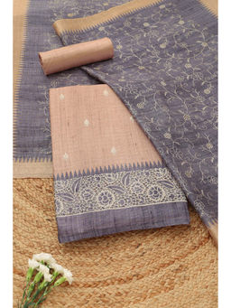 Soch - Beige Embroidered Unstitched Top & Unstitched Bottom with Dupatta