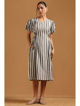 Soch - Off White Stripes V-Neck Dress