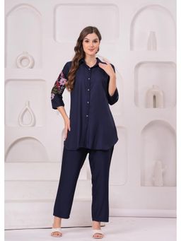 Gahan - Women Navy Rayon Co-Ord Set