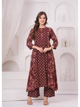 Gahan - Women Maroon Rayon Kurta and Pant