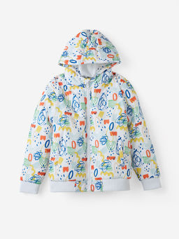 The Souled Store - Girls White Printed Bomber Jacket