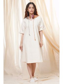 Thread Game - Off White Khadi Midi Dress