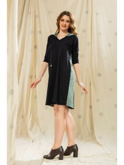 Thread Game - Black Khadi Mini Dress