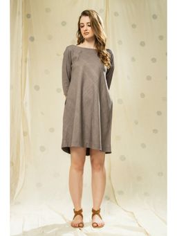 Thread Game - Gray Khadi Mini Dress