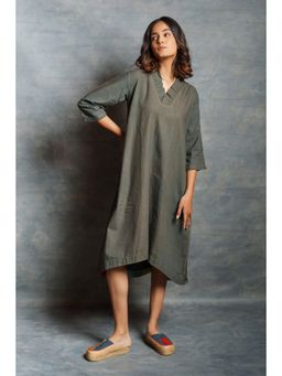Thread Game - Gray Khadi Mini Dress