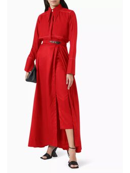 Notebook - Women Red Helena Top with Skirt Co-Ord's