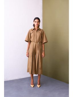 Notebook - Women Beige Ebba Shirt with Trouser