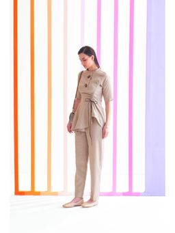 Notebook - Women Khaki Dulche Top with Pant Co-Ord's