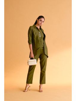 Notebook - Women Olive Emilia Top with Pant Co-Ord's