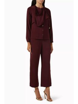 Notebook - Women Wine Marta Top with Pant Co-Ord's