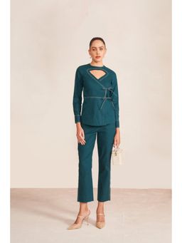 Notebook - Women Teal Adrian Top with Pant Co-Ord's