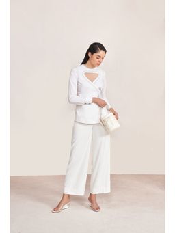 Notebook - Women White Adrian Co-Ord's