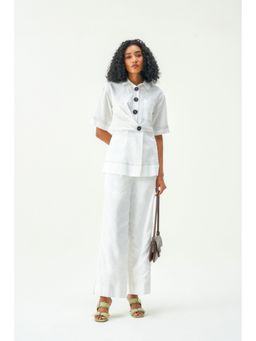 Notebook - Women Off White Diana Co-Ord's