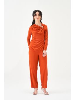 Notebook - Women Orange Nadia Top with Pant Co-Ord's